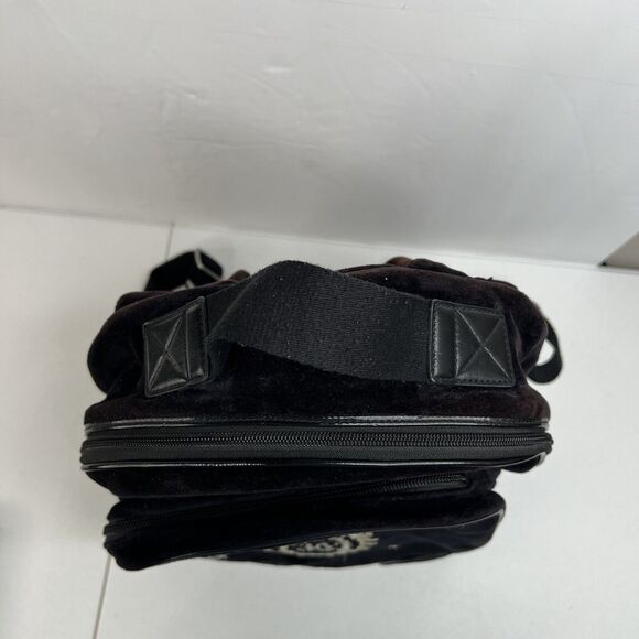 Y2K‎ Vintage JUICY COUTURE Black Velour Backpack Bookbag Weekend Bag Travel main image 6